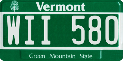 VT license plate WII580