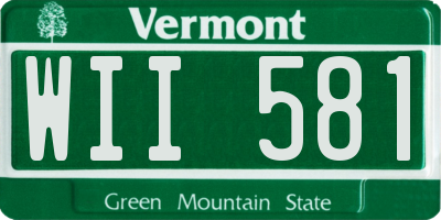 VT license plate WII581