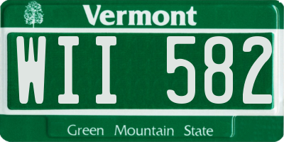 VT license plate WII582