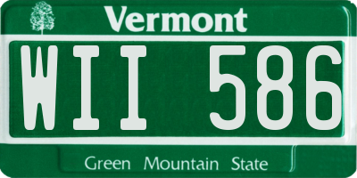 VT license plate WII586