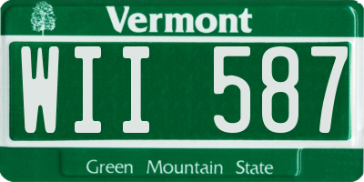 VT license plate WII587