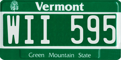 VT license plate WII595