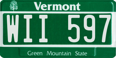 VT license plate WII597