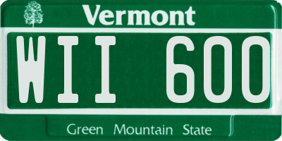 VT license plate WII600