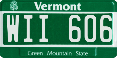 VT license plate WII606