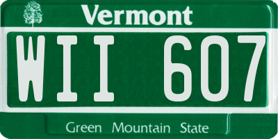 VT license plate WII607