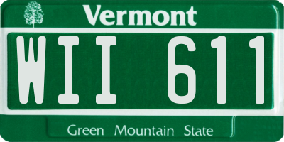 VT license plate WII611