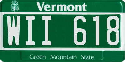 VT license plate WII618
