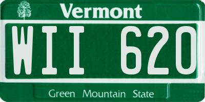 VT license plate WII620