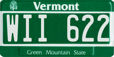 VT license plate WII622