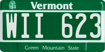 VT license plate WII623