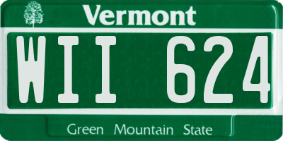 VT license plate WII624