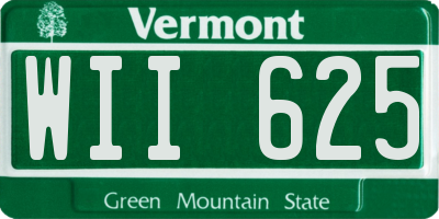 VT license plate WII625