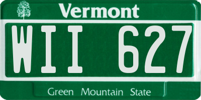 VT license plate WII627