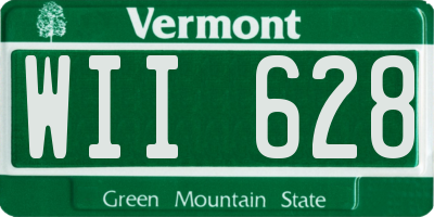 VT license plate WII628