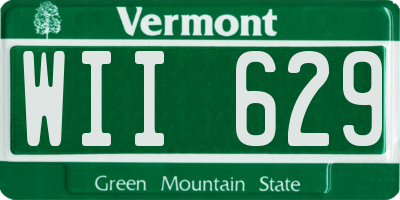 VT license plate WII629