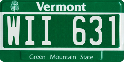 VT license plate WII631