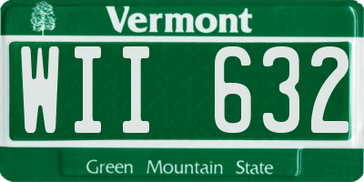 VT license plate WII632