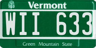 VT license plate WII633