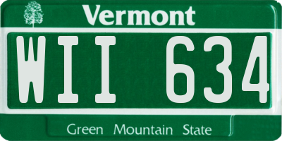 VT license plate WII634