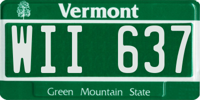 VT license plate WII637