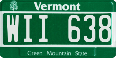 VT license plate WII638