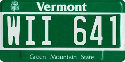 VT license plate WII641