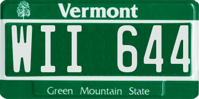 VT license plate WII644