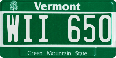 VT license plate WII650