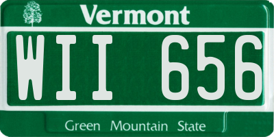 VT license plate WII656