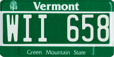 VT license plate WII658