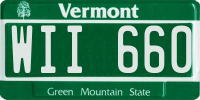 VT license plate WII660