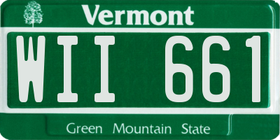 VT license plate WII661