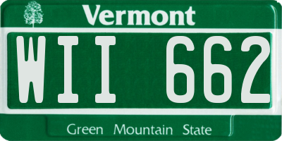 VT license plate WII662