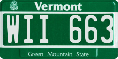 VT license plate WII663