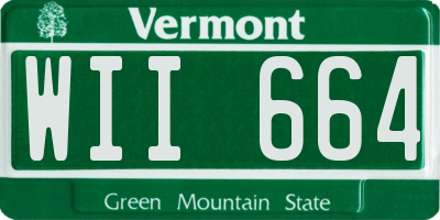 VT license plate WII664