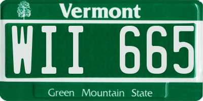 VT license plate WII665