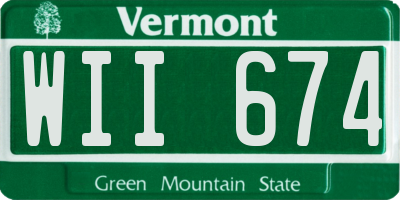 VT license plate WII674