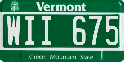 VT license plate WII675
