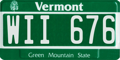 VT license plate WII676