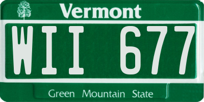 VT license plate WII677