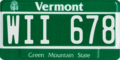 VT license plate WII678
