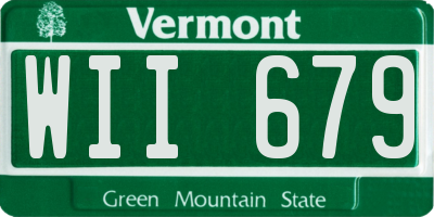 VT license plate WII679