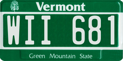 VT license plate WII681