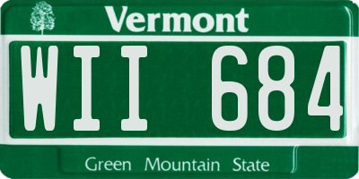 VT license plate WII684