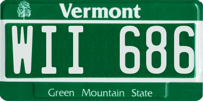 VT license plate WII686
