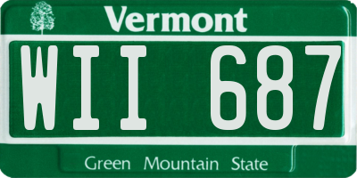 VT license plate WII687