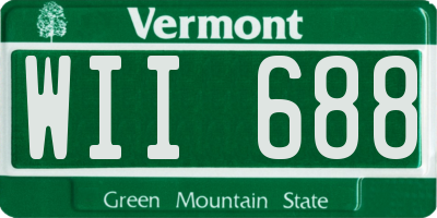 VT license plate WII688