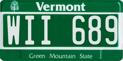 VT license plate WII689