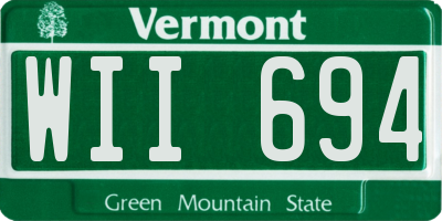 VT license plate WII694